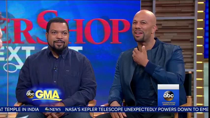 RT @GMA: Awesome having @icecube and @common on for @barbershopmovie: The Next Cut!  #Barbershop https://t.co/DnOgFxyRQ3