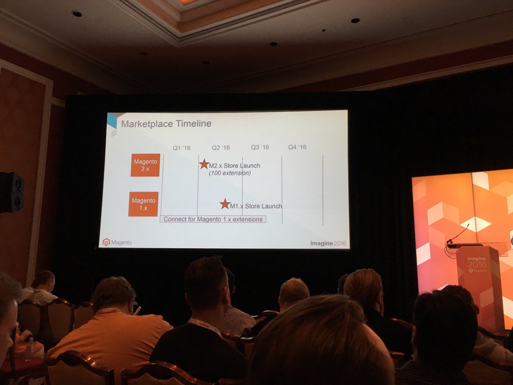 monsoonBharat: Marketplace for m2 is lauched today with 150 extensions #Imagine2016 #MagentoImagine https://t.co/1Jwc9voP8L