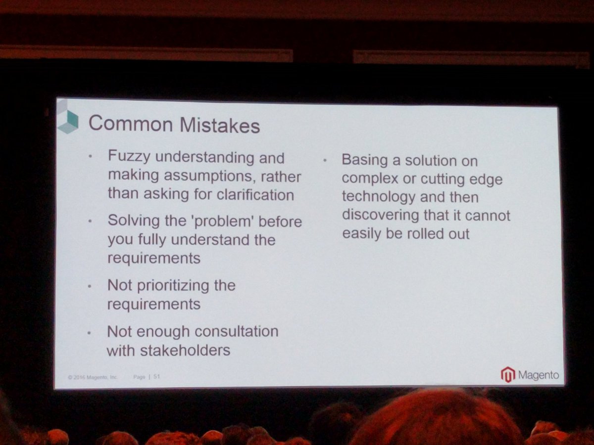 MIdreesButt: Common mistakes that most of us do during requirement gathering phasenn#MagentoImagine #MagentoMonday https://t.co/yUoIERCNuc
