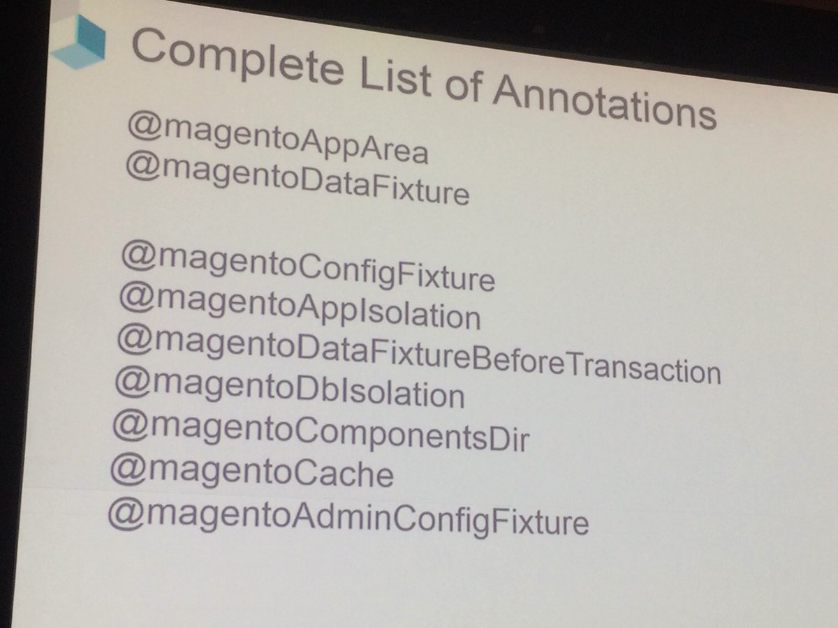 blackbooker: Complete list of annotations in M2 framework. #MagentoImagine #M2DeepDive @foomanNZ https://t.co/n3WIzSpbXQ