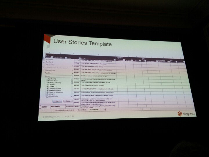 netz98: Nice user story template for Magento to document requirements. #MagentoImagine https://t.co/DyXLXJCr7v