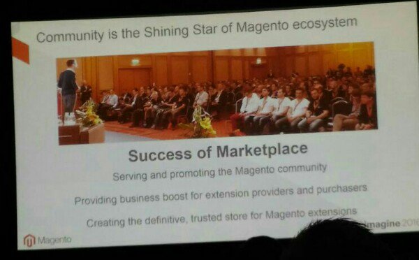 verite_office: @HundtAdam said Community is the shining star of Magento ecosystem. To liven Japan's up, do our best!#MagentoImagine https://t.co/RiU5AaqnFE