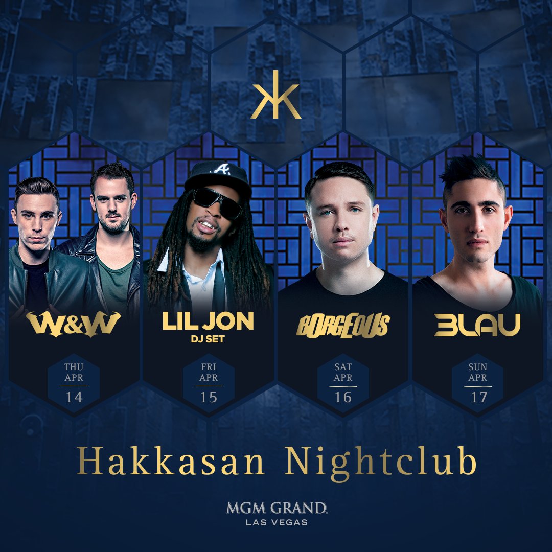 RT @HakkasanLV: We're excited about our upcoming weekend lineup featuring @WandWmusic, @LilJon, @BorgeousMusic, @3LAU

Link in bio. https:/…