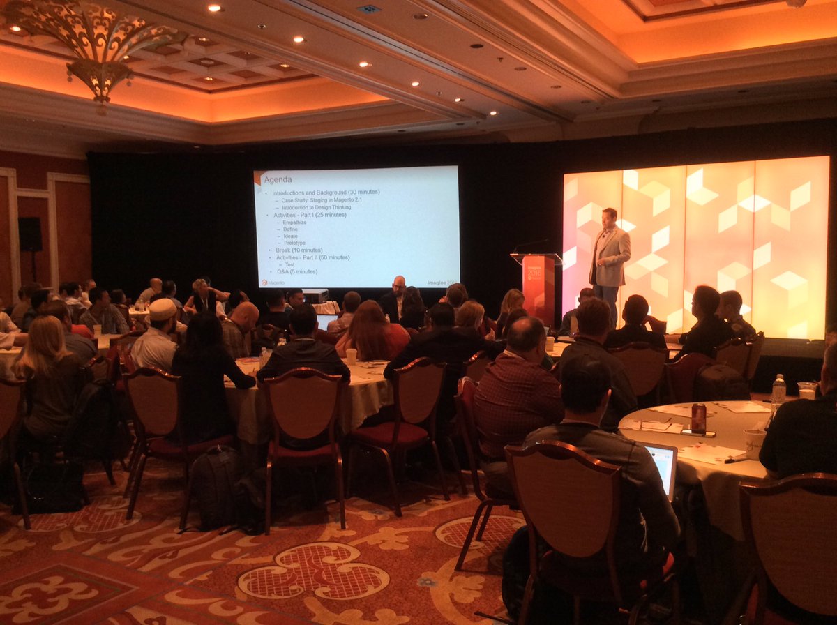 magento: Great turnout for the Design Thinking Workshop for Agencies & Technology Providers #MagentoImagine https://t.co/eHFzEKHN2l