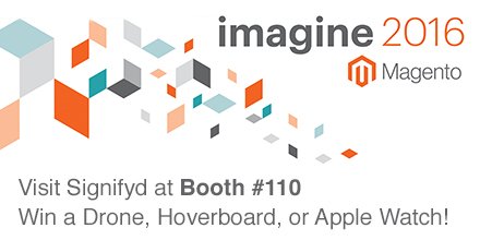 signifyd: Welcome to #MagentoImagine! Stop by booth 110 to meet the @signifyd team + enter our #fraud case challenge contest. https://t.co/HnbZLCPCbm