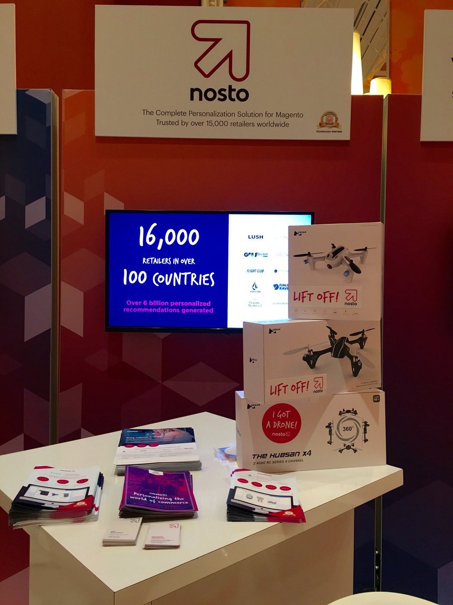 NostoSolutions: We're giving away a Nosto drone every 30mins today! Be sure to swing by Booth 5 for a chance to win! #MagentoImagine https://t.co/jxIUgv45Cg