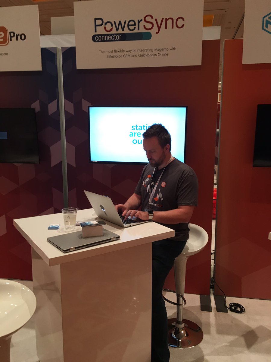 technweb: Setting up our booth and getting ready for live demos (come see us at booth 56) #MagentoImagine https://t.co/tm85uyu50P