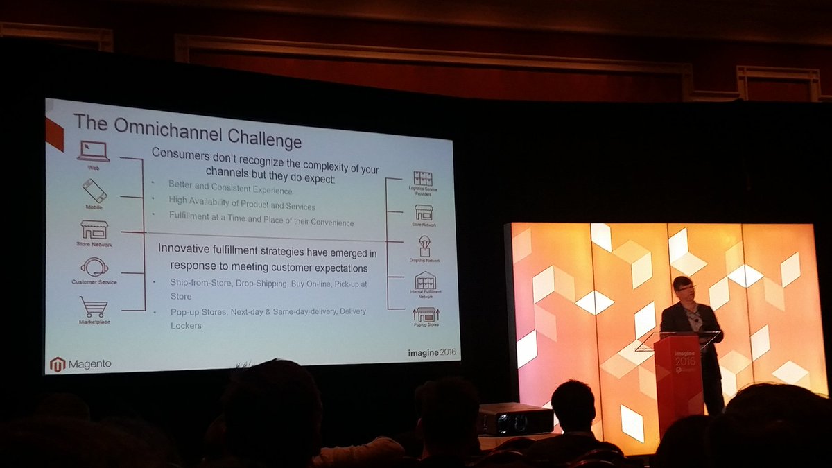 theDJWalsh: Breaking down the Omnichannel Challenge for 21st century fulfilment. More sales with less inventory #MagentoImagine https://t.co/5AOH6BRg0V