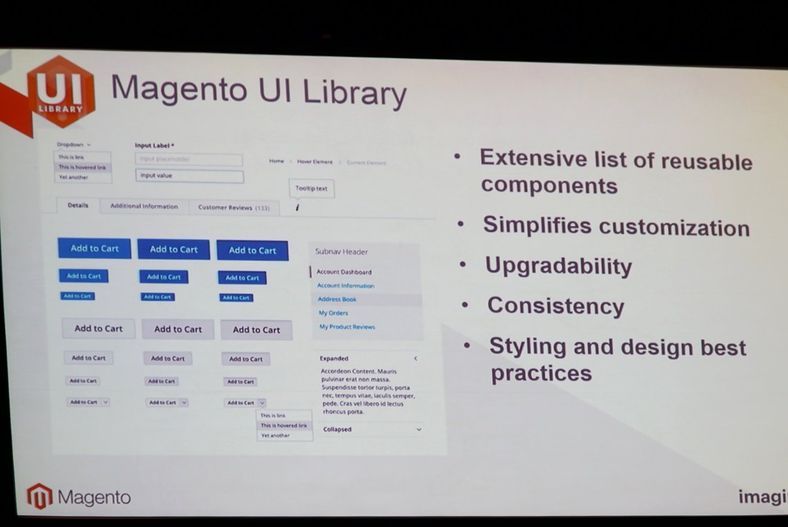 wejobes: The Magento UI library looks really neat! #MagentoImagine https://t.co/raU9TdkLmE