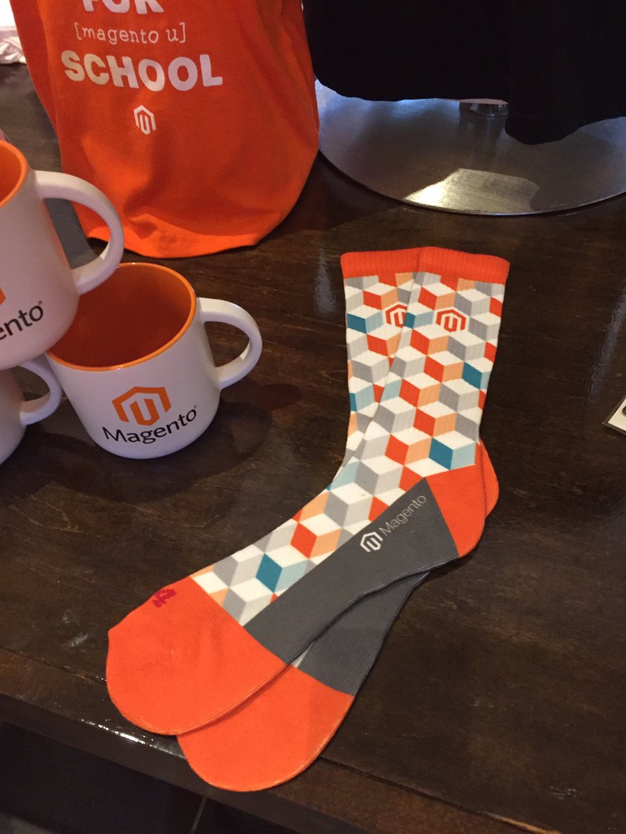 elena_a_leonova: Just got my pair of #magento socks! Very excited ! #magentoimagine https://t.co/4FHX4JNmGL