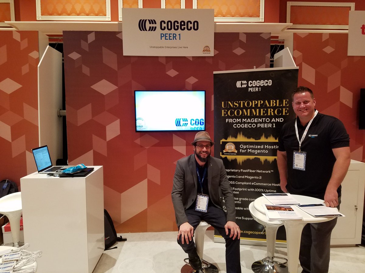 JakehSmith: All setup at #MagentoImagine ! Come check out Booth 418! @CogecoPeer1 @magento https://t.co/z4JCJkZXu4