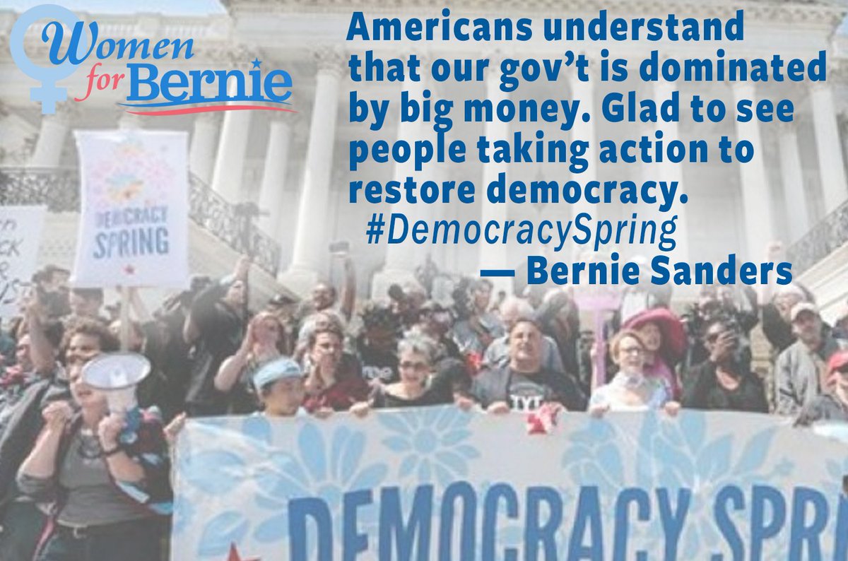 RT @Women4Bernie: We stand shoulder to shoulder with you Sisters & Brothers. 
#DemocracySpring https://t.co/udPw6INDEi