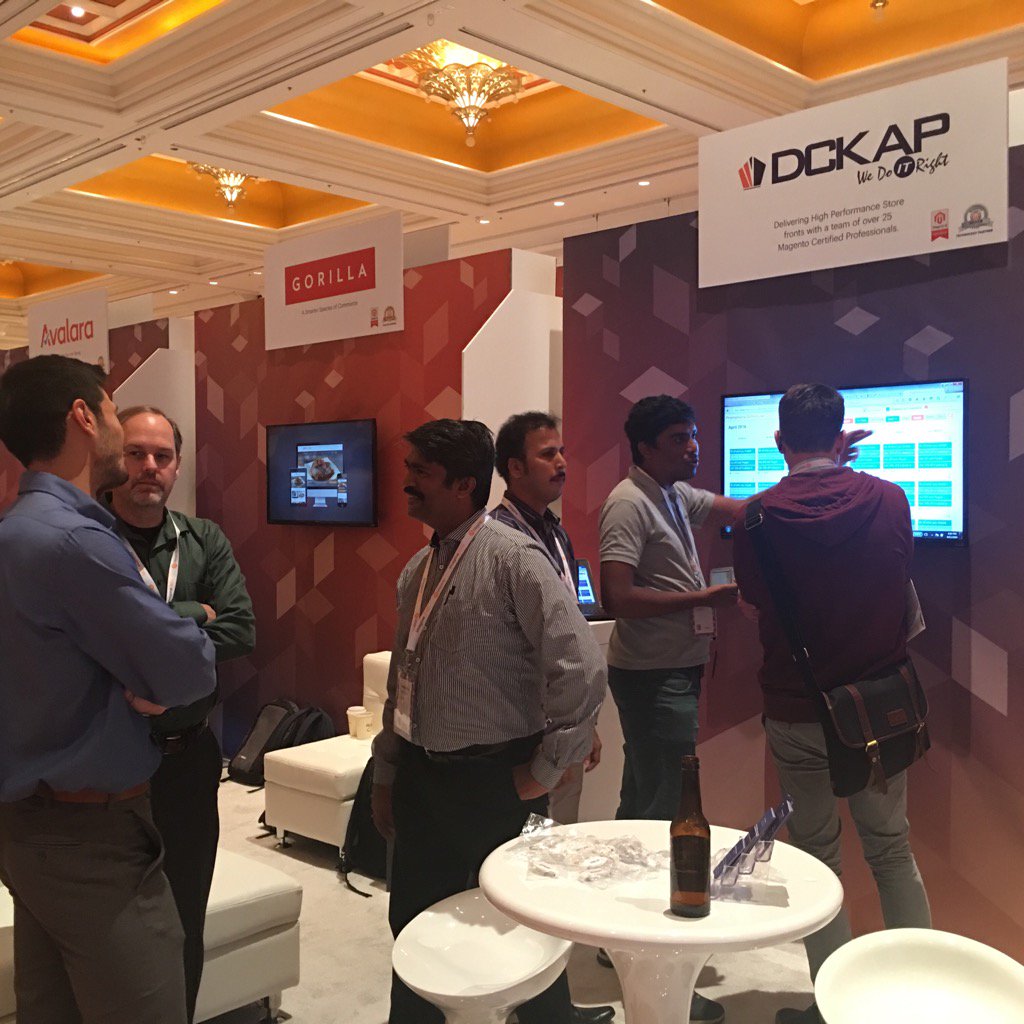 DCKAP: Great Traffic @DCKAP Booth #323. Come see a demo on Promotions Scheduler. #MagentoImagine https://t.co/iPf1ebQLyQ
