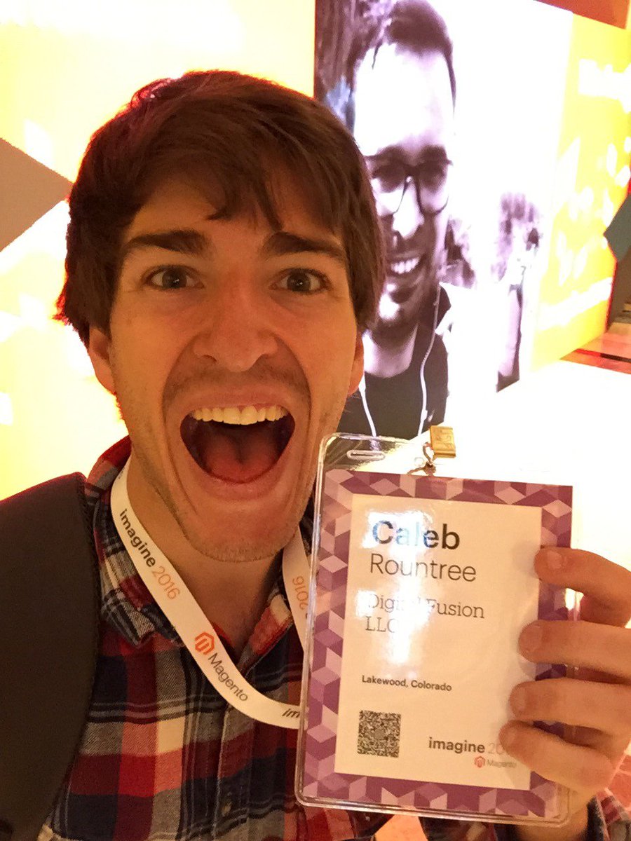 DigitalFusionHQ: Safe to say our Digital Marketing Coordinator, @CalebRountree is excited to be in Vegas for #MagentoImagine! https://t.co/e3cSkWfpZi