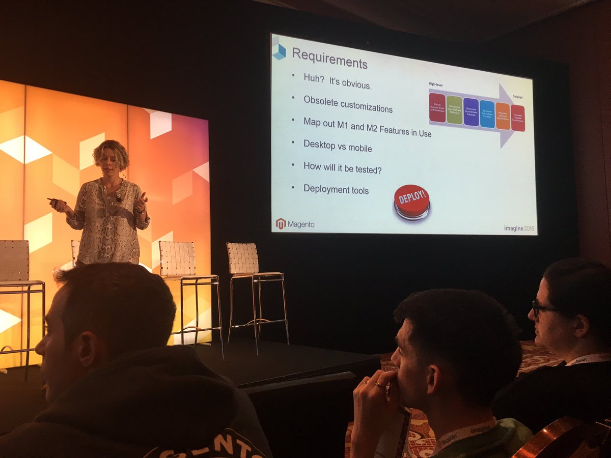 gsautereau: Noelle from ECG explaining how to migrate from Magento 1.x to Magento 2 #MagentoImagine https://t.co/F56YG6denC