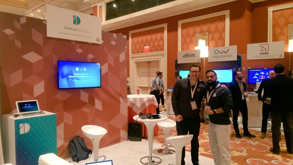 demacmedia: Our VP of Strategy @jschreter and Director of Partnerships @_afshin are at booth #202 for #MagentoImagine! https://t.co/aEWqIUiaSI