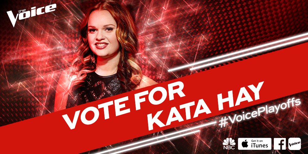 RT @NBCTheVoice: RT if @katahay makes you feel like you have to vote for her tonight. #VoicePlayoffs https://t.co/La02BHXYsm