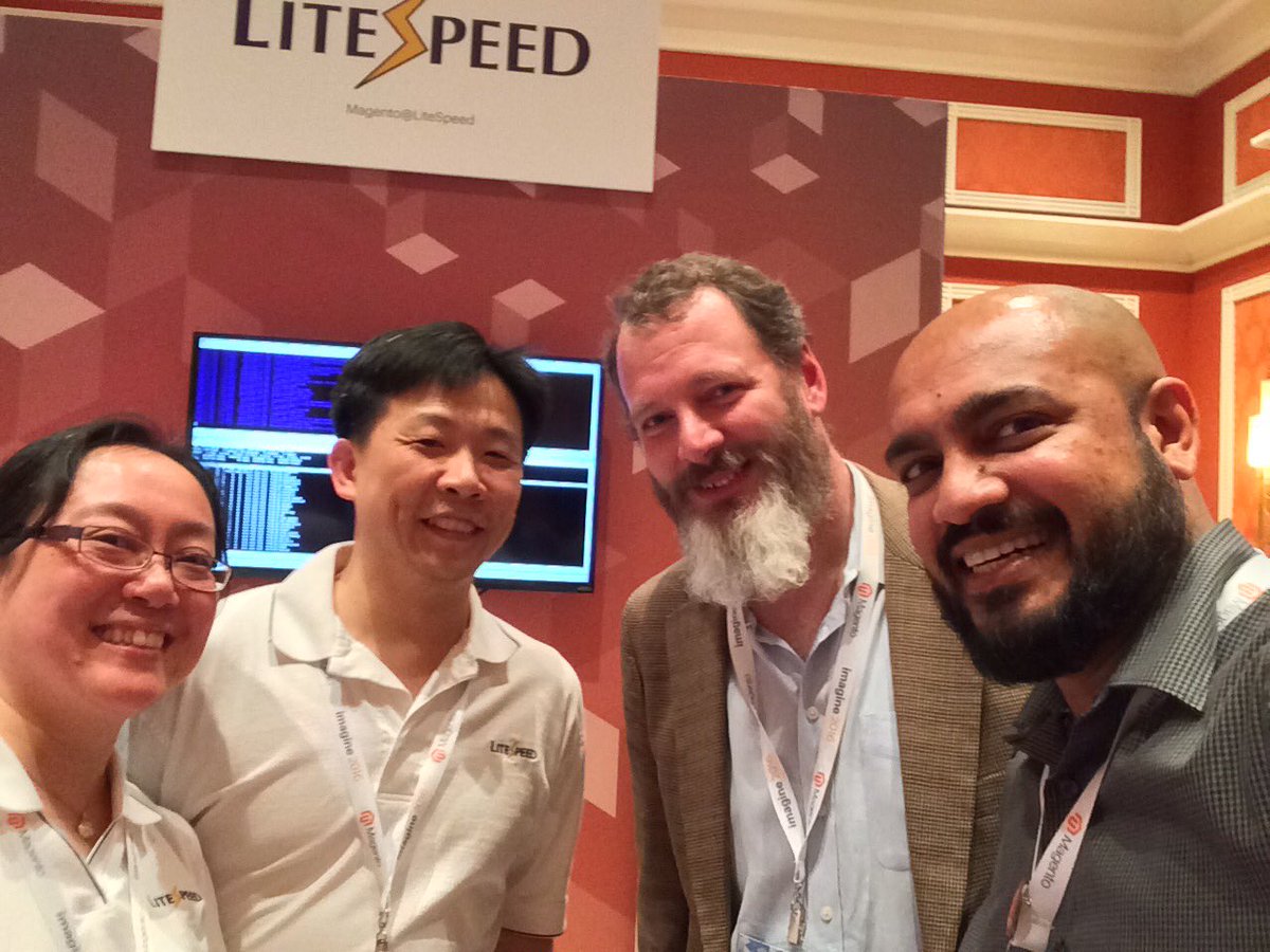 _Talesh: Finally got to meet my friends from @litespeedtech. Next month I'm gonna put the numbers to the test #MagentoImagine https://t.co/mSrfo8K55Z