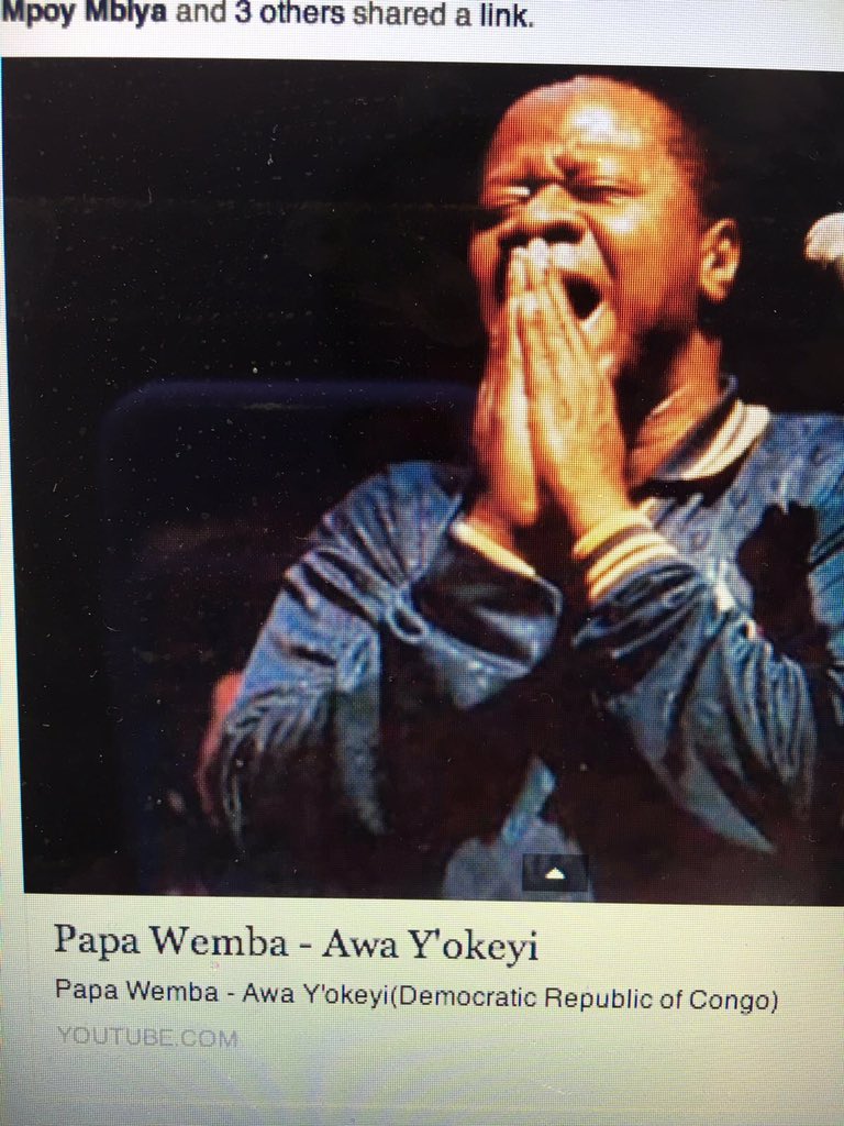 Papa wemba one africa biggest artist.  Rest in peace. He stood For an africa united.  One love https://t.co/IN4nI4zRID