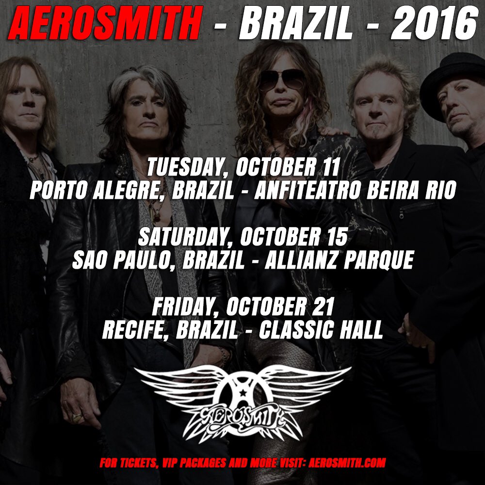 RT @Aerosmith: Brazil are you ready!! #Aerosmith is coming! Stay tuned for Aero Force One Fan Club Pre-Sale Information!! https://t.co/AKG3…