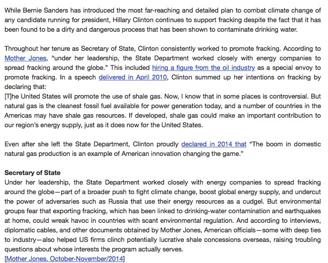 RT @JordanChariton: .@BernieSanders campaign email on @HillaryClinton fracking record #DemDebate https://t.co/eKxHI7Mrcu