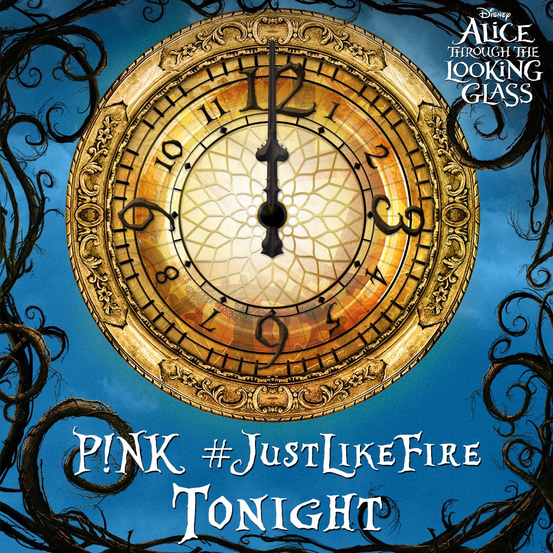 When the clock strikes midnight… #JustLikeFire #ThroughTheLookingGlass https://t.co/6fSqEoKY0X