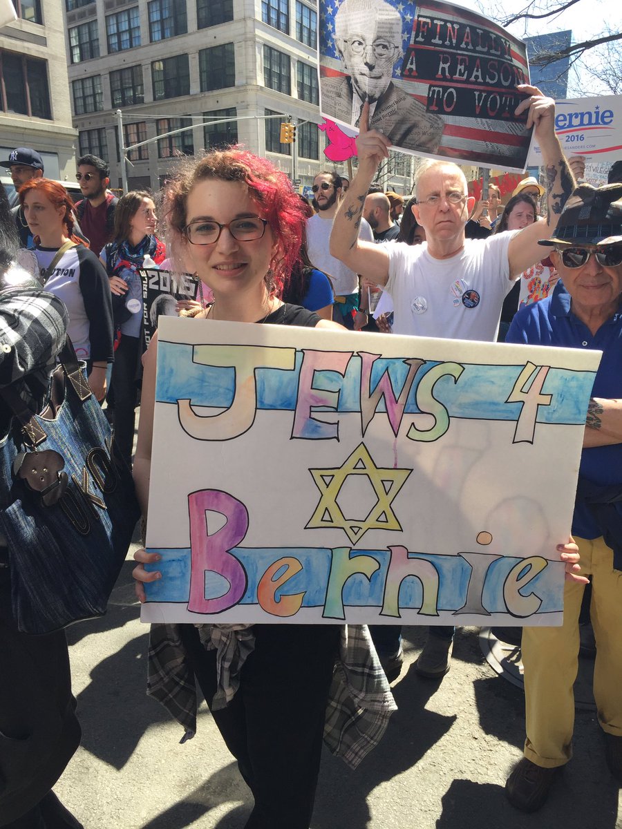 RT @ArabsForBernie: So happy to #MarchforBernie with @jewsforbernie time to change the conversation #FeelTheBern #NYPrimary https://t.co/yO…