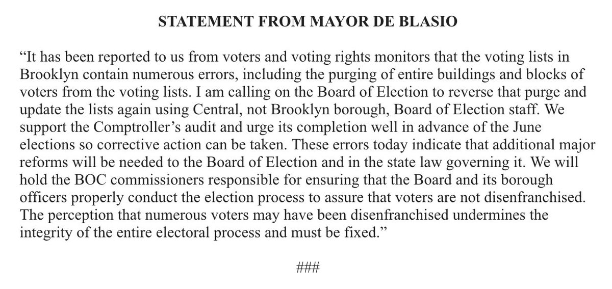 RT @Azi: de Blasio on voting problems in #NYPrimary https://t.co/1eA63Lxv9w