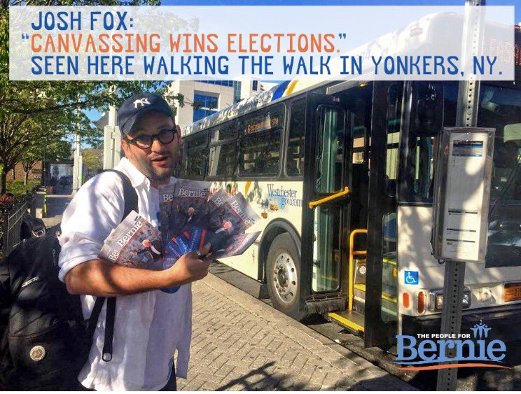 RT @People4Bernie: Listen to @joshfoxfilm When we fight we win. We knocked on the doors we called all the phones #FeelTheBern https://t.co/…