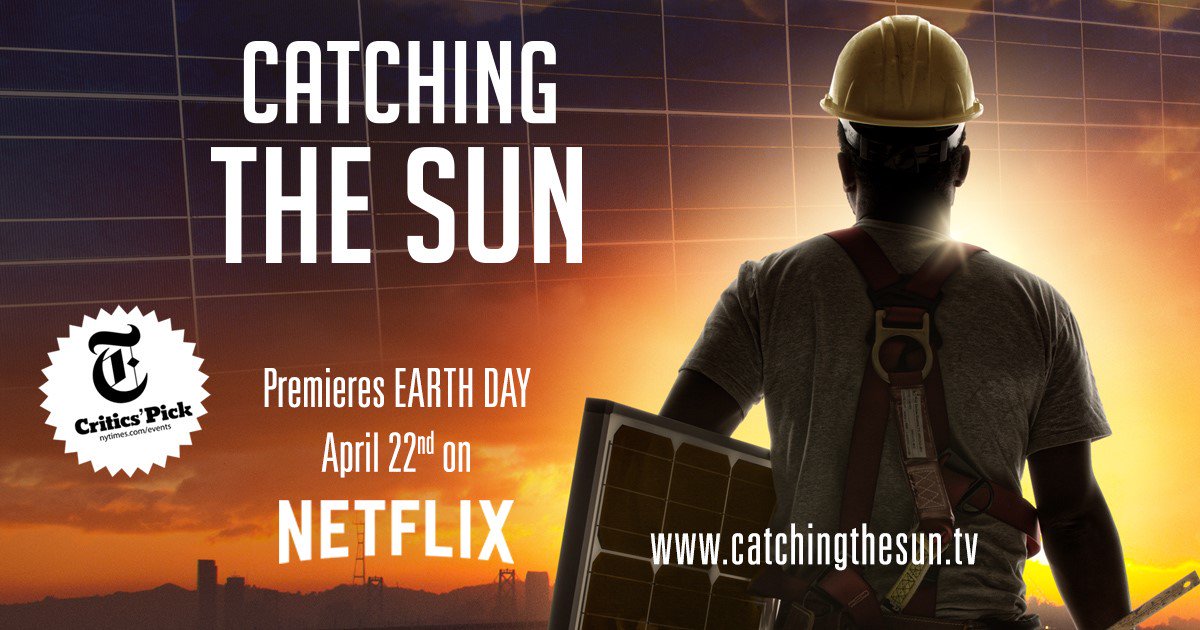 Watch @suncatchermovie this #EarthDay on @Netflix: https://t.co/6N9fX6Wxk2 #SunDoc https://t.co/2A1UBedDoP