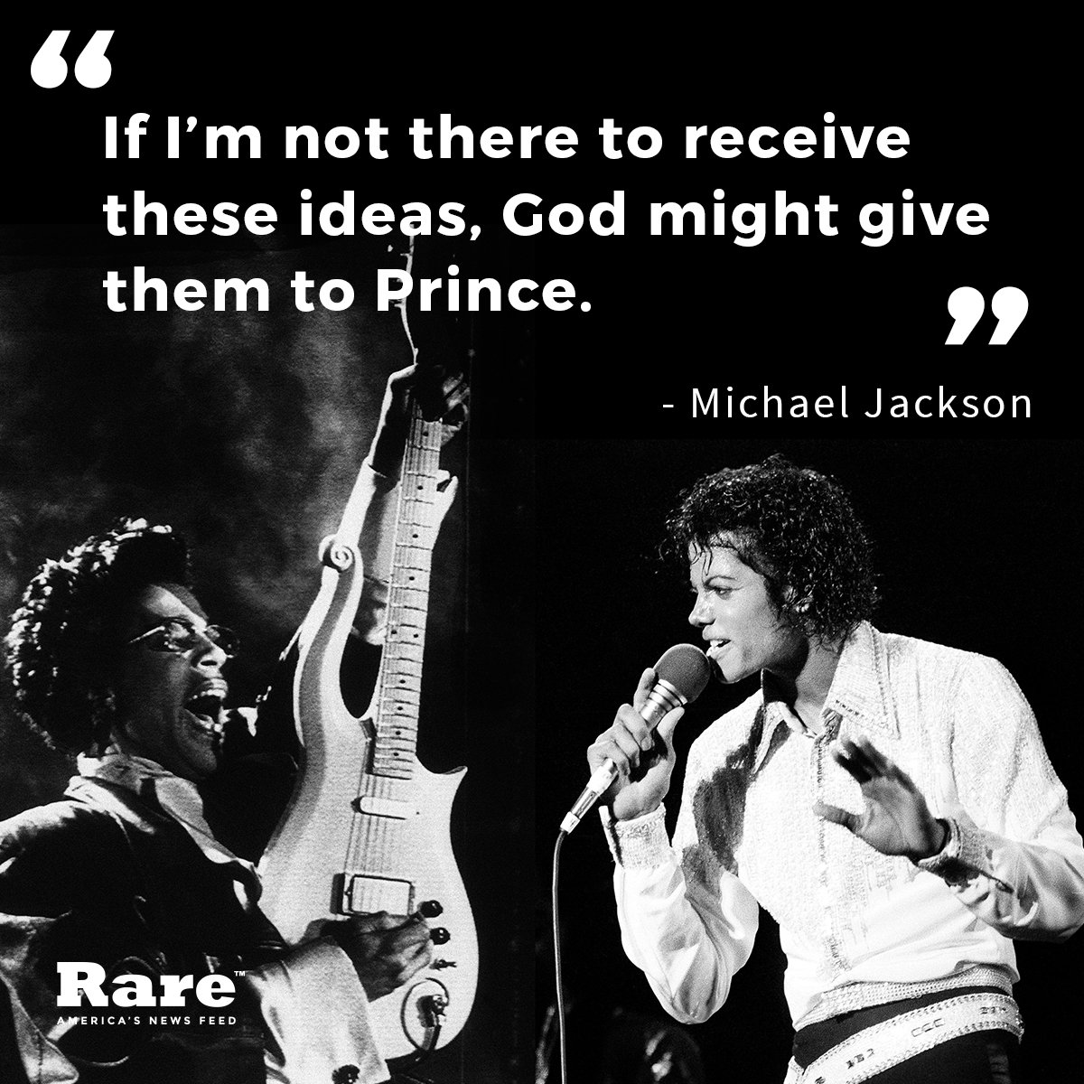 RT @Rare: The quote Michael Jackson once gave about Prince is just too perfect. #RIPPrince https://t.co/BMFW5AyFWM https://t.co/w9uoftGYnO