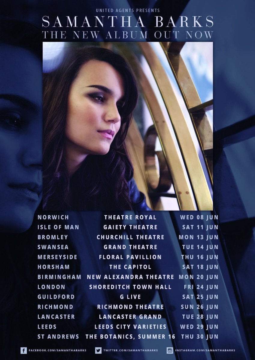 RT @SamanthaBarks: It's not long until my June tour ???? ???? - what songs would you like to hear? X https://t.co/jJVItJwdOz