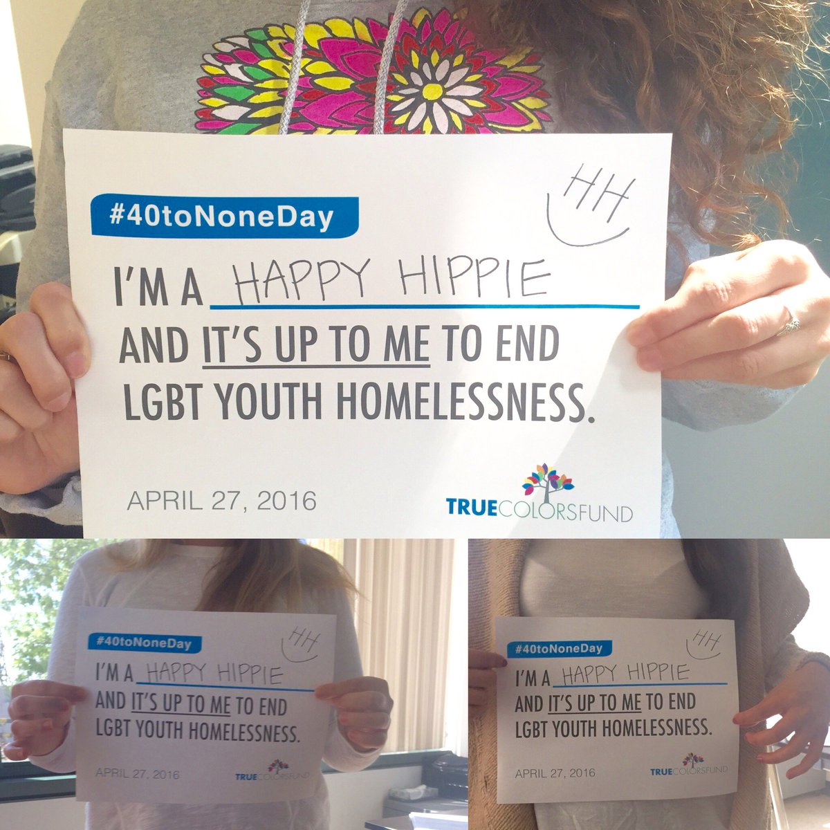 RT @happyhippiefdn: .@TrueColorsFund & #happyhippies are committed to ending LGBT youth homelessness. #40ToNoneDay https://t.co/AJDfjxZId6