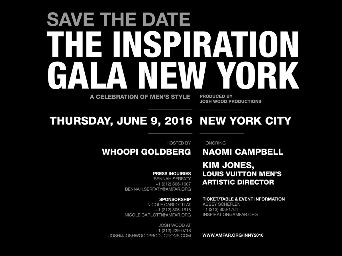 RT @JWP_Inc: Inspiration Gala New York 6/9/16 hosted by @WhoopiGoldberg honoring @NaomiCampbell and Kim Jones #JWPEvents #NewYork https://t…