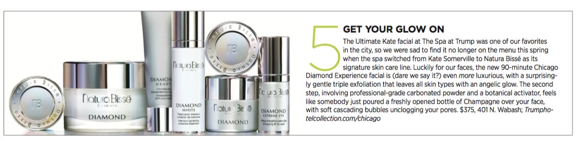 The Spa at @TrumpChicago was featured in @Suntimes_splash for the #Chicago Diamond Experience! https://t.co/cTdO39GdCy