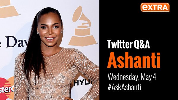 RT @extratv: .@Ashanti is stopping by TOMORROW, and we want your questions! Tweet us using #AskAshanti! https://t.co/JH3ufphEAB >❤️