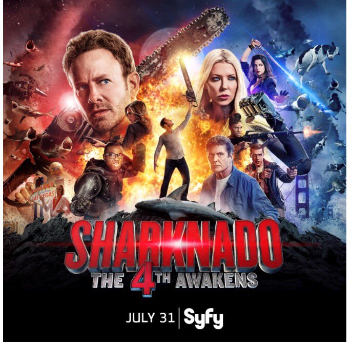 #MayThe4thBeWithYou. #Sharknado4 premieres July 31 on @Syfy! #The4thAwakens ????????⭐️ https://t.co/2YqsLO138f