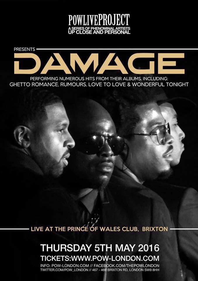 RT @WendiHarriott: TODAY is the day!! TONIGHT is the night!! #Damage #Live #Brixton #Pow. See you there!!! Tickets on the door ???? https://t.…