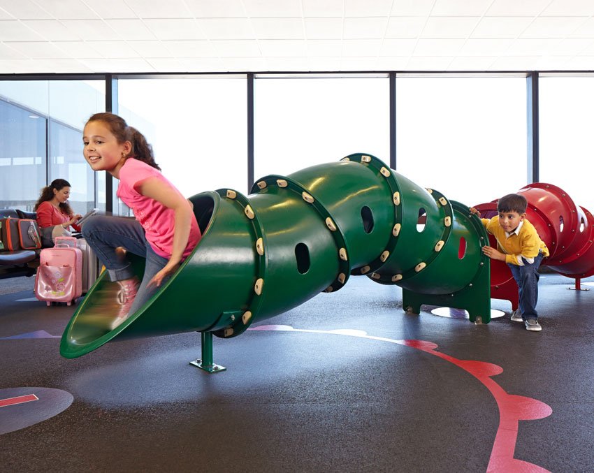 SFO has areas just for kids to have fun before their flight!