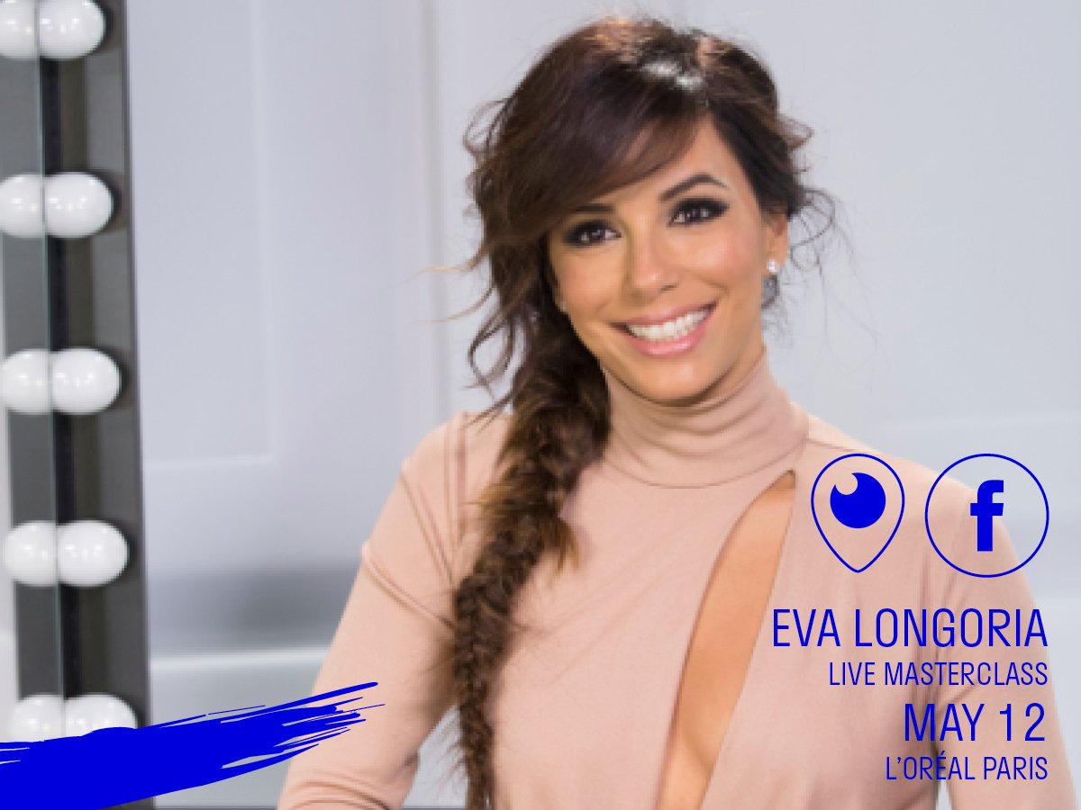 RT @lorealparis: Can't get enough of @EvaLongoria? Join us at 2.15pm on #Periscope & Facebook Live for a #lorealmakeup masterclass ???? https:…