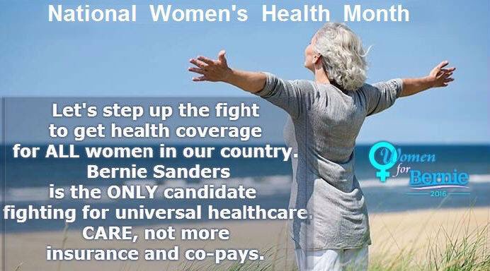 RT @Women4Bernie: Bernie wants universal healthcare for women and all Americans. It is not a pipe dream!
#NationalWomensHealthWeek https://…