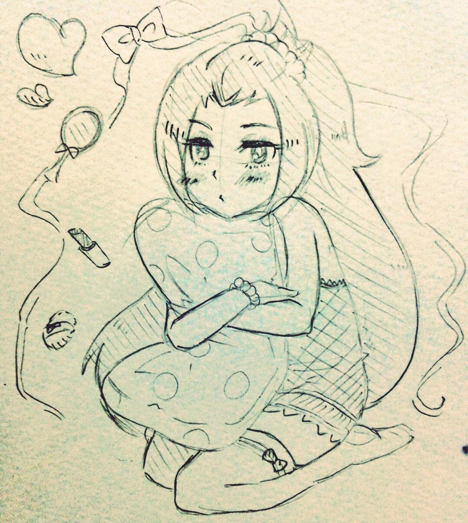 お化粧失敗して、うへーってなるコハクちゃん。#ガイストクラッシャー お化粧失敗して、うへーってなるコハクちゃん。#ガイストクラッシャー