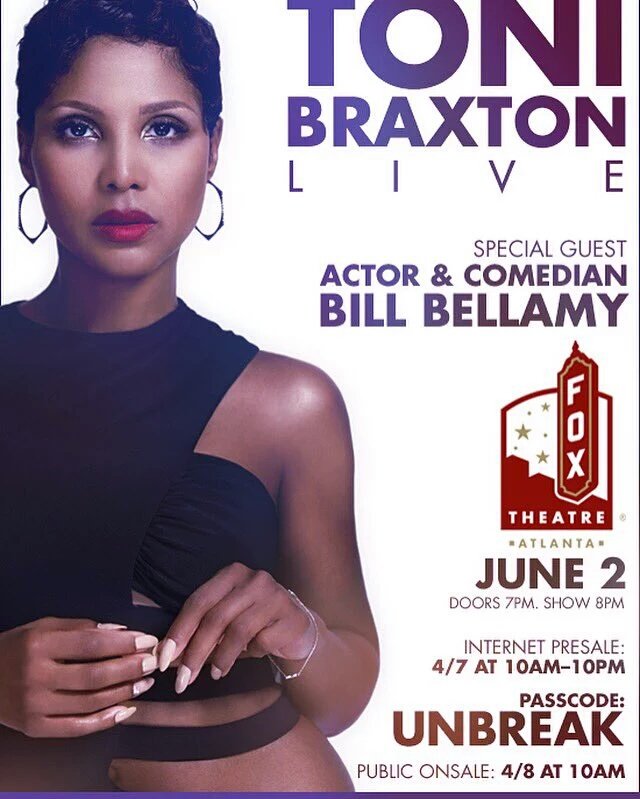 RT @bsmart4life: #BFV &Toni B fans don't miss Seeing @tonibraxton LIVE @ Fox Theater June2 GET THOSE TIX ????????https://t.co/kz6b6QmA7O???? https:/…