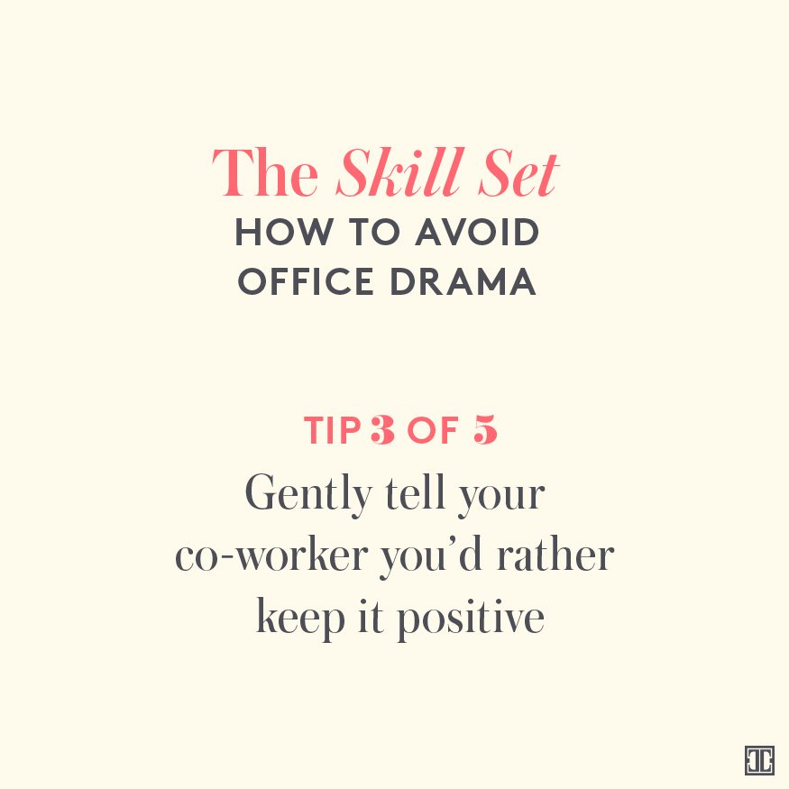 #TheSkillSet: 5 ways to avoid office drama: https://t.co/7yNnNOQhko #careeradvice #womenwhowork #worktips https://t.co/4ZnIUsr75a