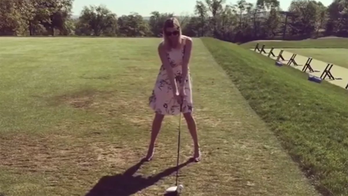 RT @GolfChannel: .@IvankaTrump hit a drive in heels today and it was actually pretty impressive. Watch: https://t.co/93Nwnl4uV1 https://t.c…