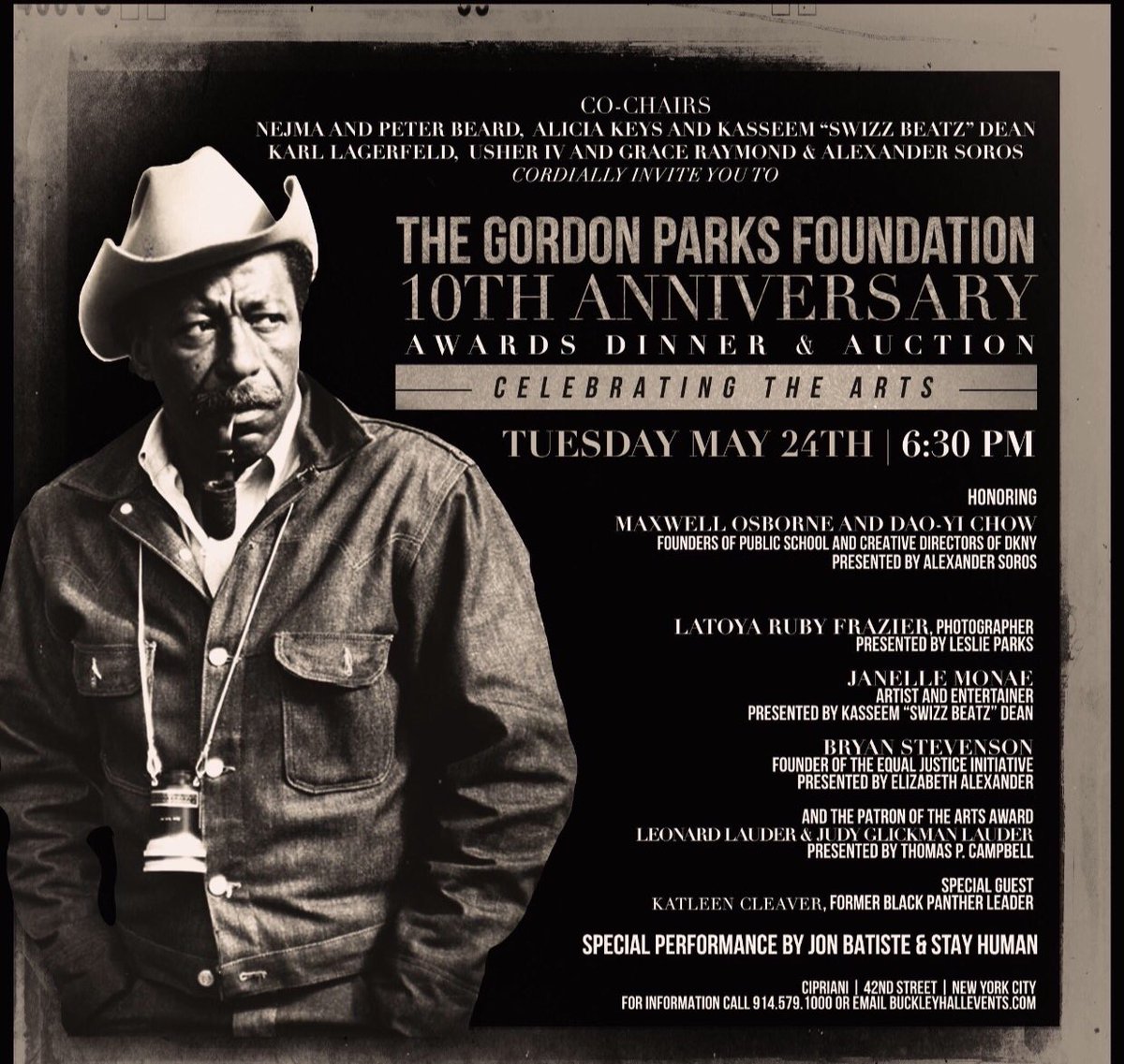 Gordon Parks Foundation 10th Anniversary. Tomorrow. https://t.co/QB0fVSVc2R