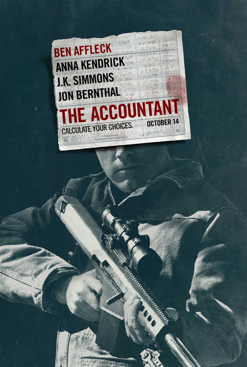 RT @accountantmovie: .@BenAffleck, @AnnaKendrick47, J.K. Simmons and @jonnybernthal star in #TheAccountant. See it in theaters 10/14. https…