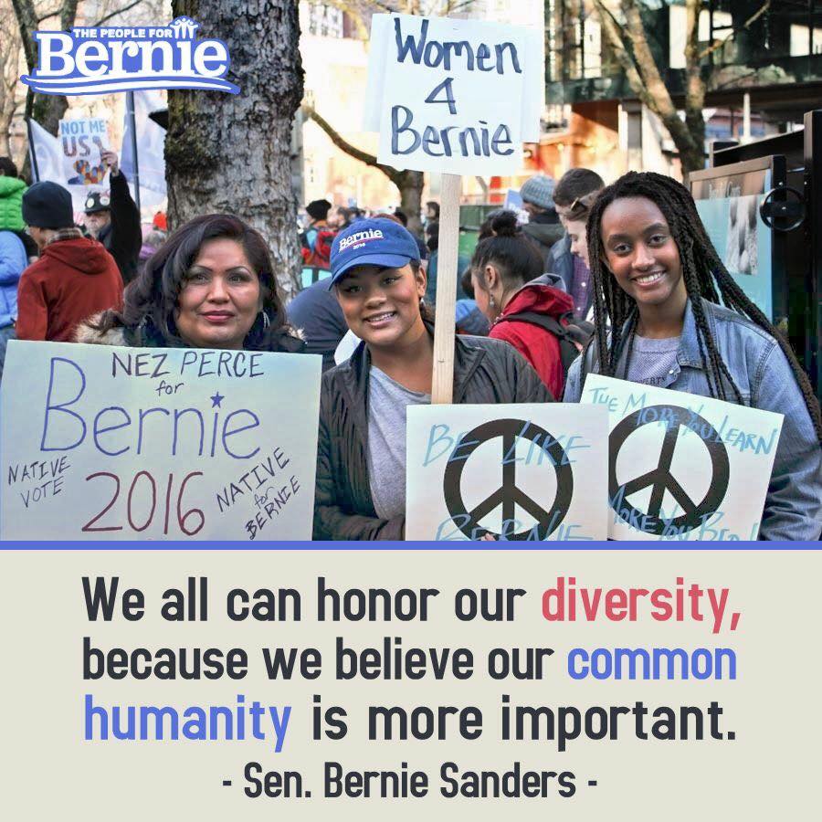 RT @PAWomen4Bernie: I love the #diversity of our country & being a part of a #PoliticalRevolution. With you all the way .@BernieSanders htt…