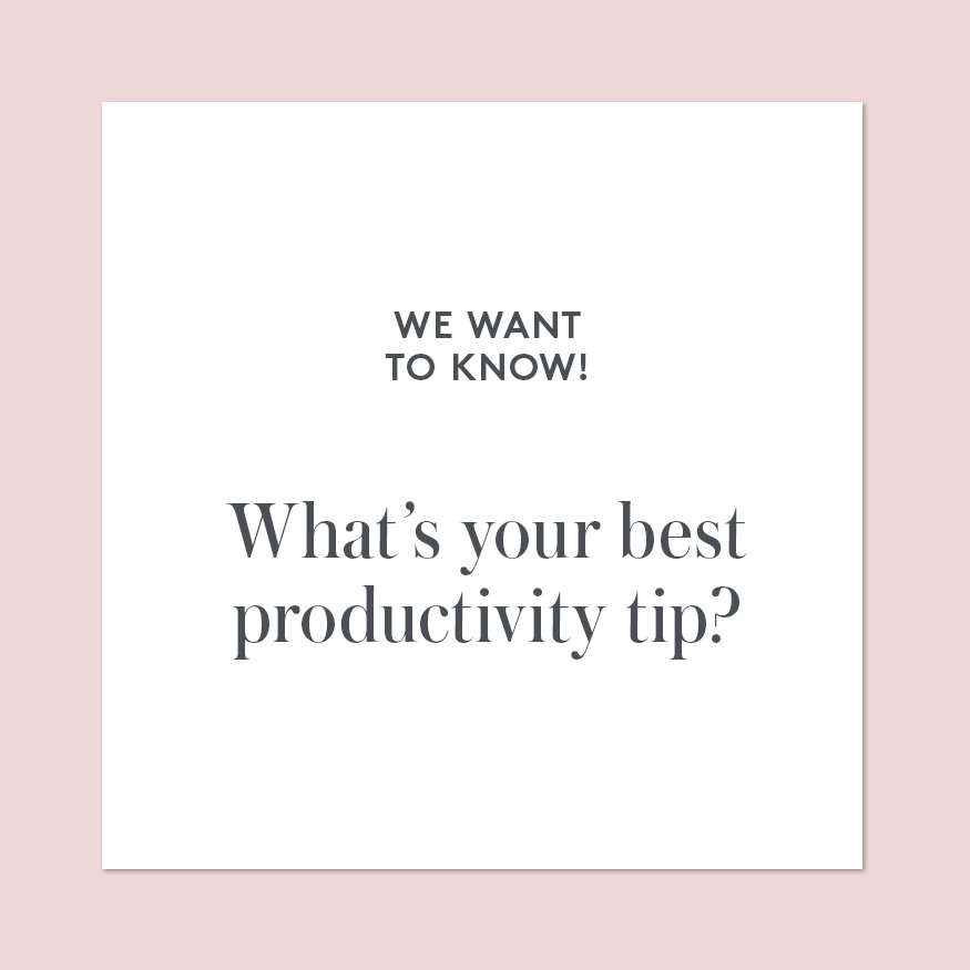 What's your best tip for being #productive at work? https://t.co/OPjqVQOzic
