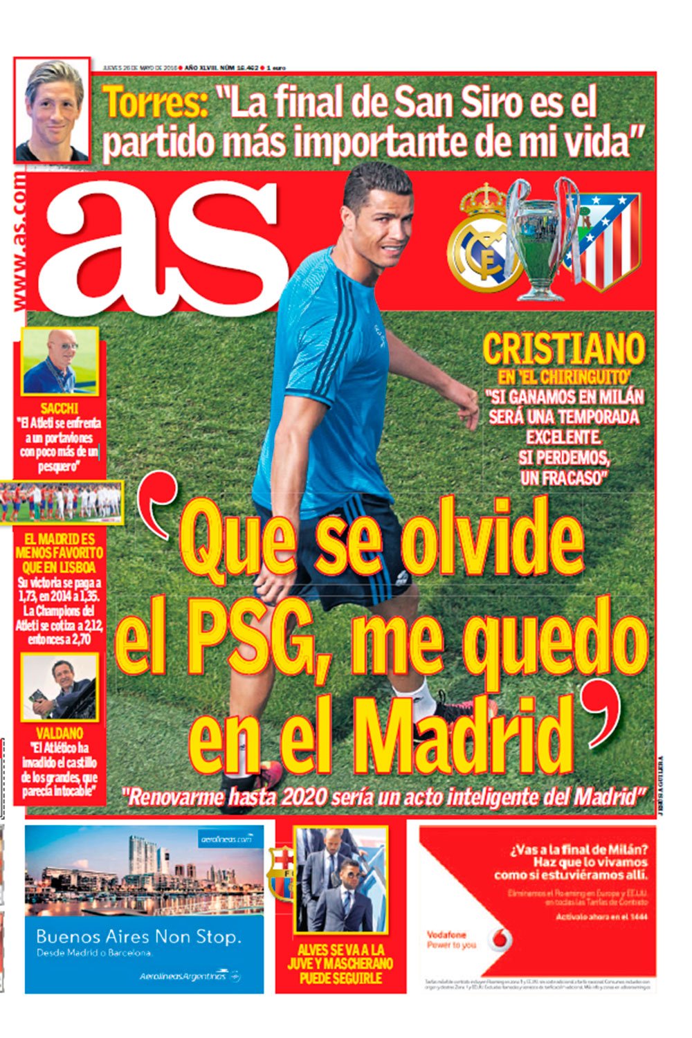 Buenos días, aquí tienen la #PortadaAS del 26 de mayo de 2016 https://t.co/3nfXpQ5FuX